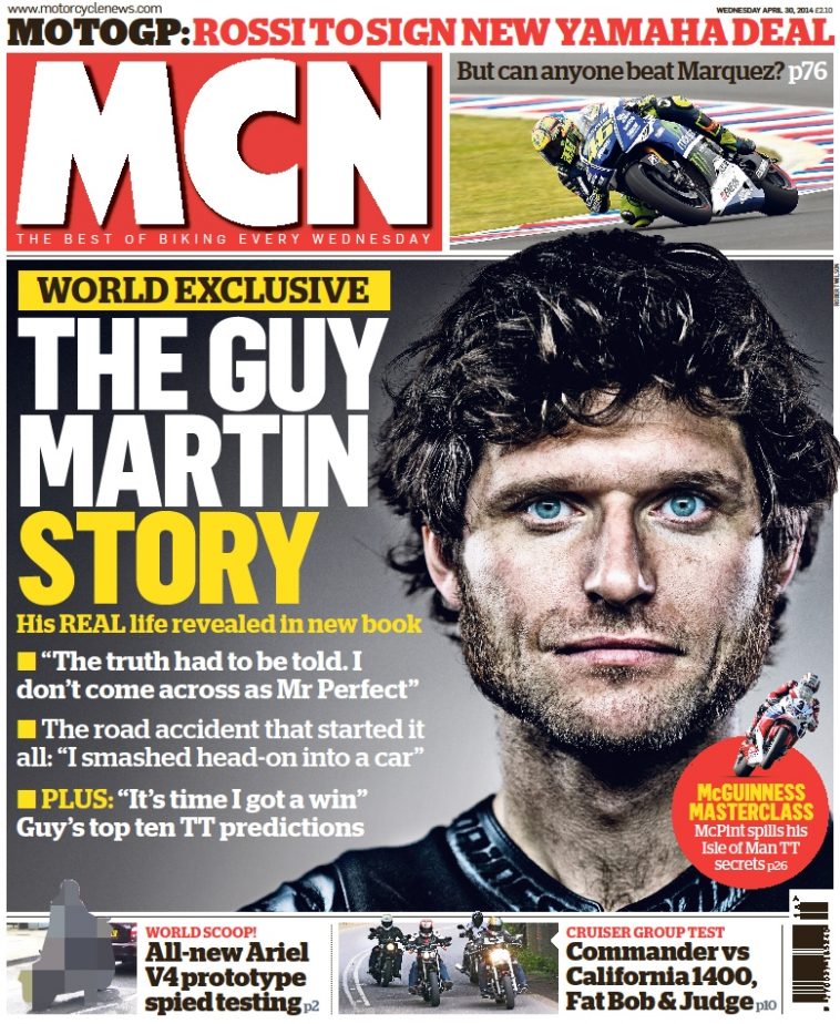 Guy Martin MCN Cover April 2014